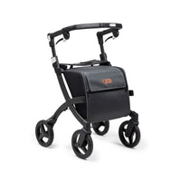 Rollz Flex 2-in-1 rollator and shopping trolley with ergonomic handles and spacious bag, front view.