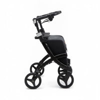 Rollz Flex 2-in-1 rollator and shopping trolley by Rollz on a white background, side view.