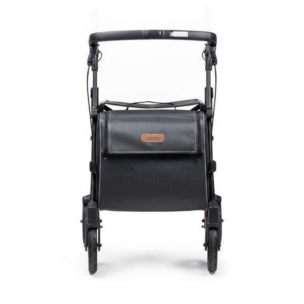 Rollz Flex 2-in-1 rollator and shopping trolley standing upright on a white background, front view.