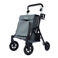 Royal Shopping Trolley, a lightweight folding trolley with a storage bag, adjustable handle, and four wheels, three-quarter view.