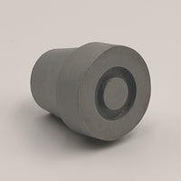 Able2 Rubber Walking Stick Ferrule 16mm, cylindrical with a groove, on a white surface, close-up.