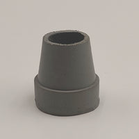 Able2 Rubber Walking Stick Ferrule 16mm with a wide base and narrow top, plain background, close-up view.