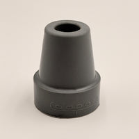 Coopers Walking Stick Ferrule with wide base, upright on plain white background, front view.