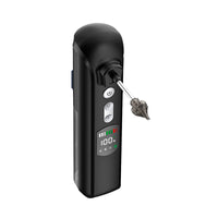 Lifemax Safe Ear Wax Removal Kit digital device with display, power button and cleaning tip, front view.