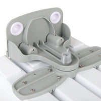 Savanah Slatted Bath Board with reinforced plastic slats and circular cut-outs, top view.