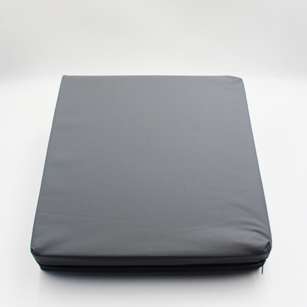 Sidhil Serenade VE Seat Cushion, square shape with visco-elastic foam and smooth cover, front view.