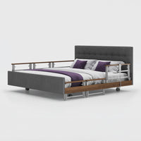Opera Beds Signature Comfort Plus Dual Profiling Bed with drop side rails and modern design, front view.