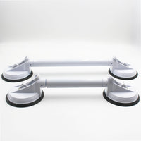 Pair of Drive Small Adjustable Suction Cup Grab Bars side by side for bathroom support, close-up view.