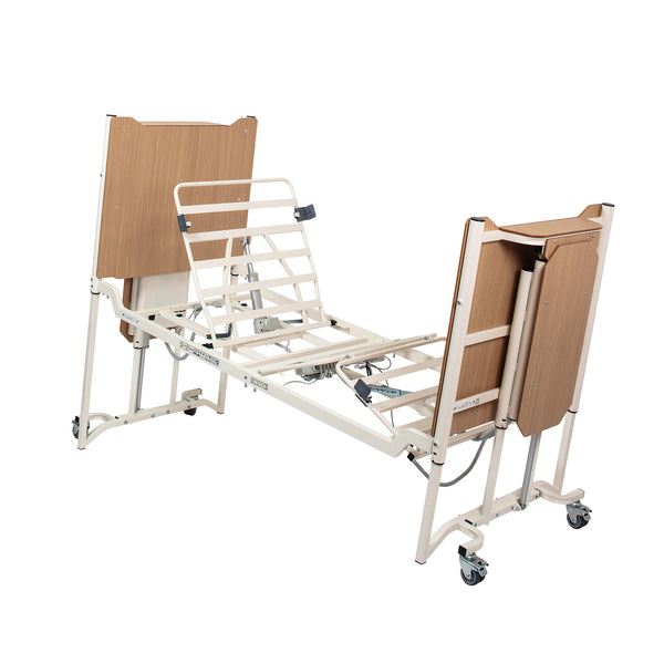 Drive Solite Pro Ultra Low Bed with adjustable sections and side rails, angled view.