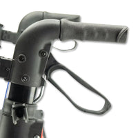 Urathon Stratus Bariatric Suspension Rollator grip and hand brake detail, white background, close-up.