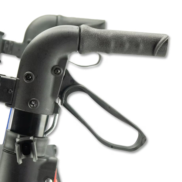 Urathon Stratus Bariatric Suspension Rollator grip and hand brake detail, white background, close-up.