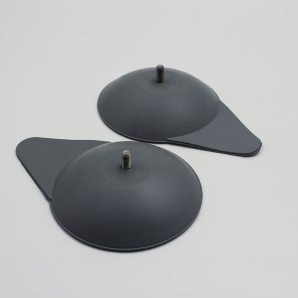 Mountway Suckers for Neptune Bath Lift with central screw and tab, round design, plain white background, top view.