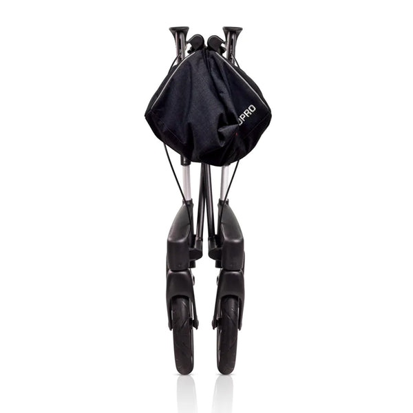 Topro Olympos All Terrain Rollator with handles and large wheels aligned, front view.
