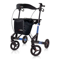 Topro Troja 5G Premium rollator with four wheels, seat, hand brakes and storage bag, front angle view.