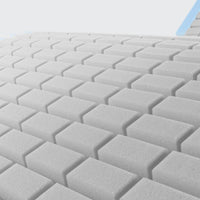 Opera Beds Ultimate Profiling Mattress foam with pressure relief grid texture, antimicrobial surface, close-up.