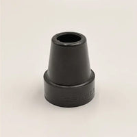 Coopers Walking Stick Ferrule with flared base for walking aids, upright on a light background, front view.