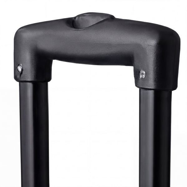 Urathon Zeus Auto-Folding Powerchair handle with two upright rods, plain background, close-up.